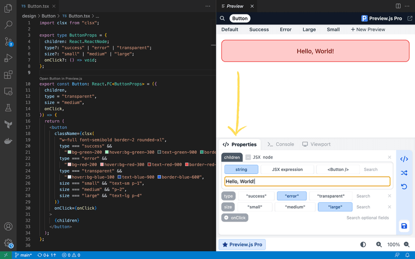 Preview.js - Instant preview of UI components and Storybook stories